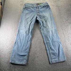 Vintage Timberland Jeans Mens 33x32 Blue Cotton Denim Straight Baggy Relaxed Fit